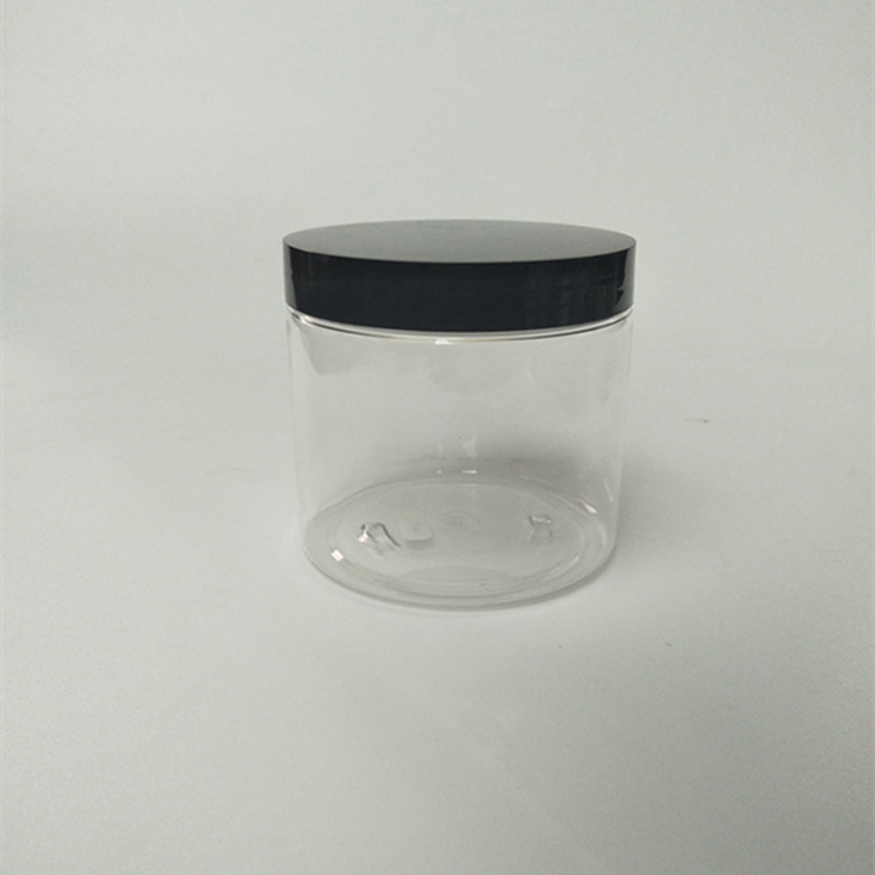 420ml 14oz Clear Plastic PET Jar with Lids Wholesale