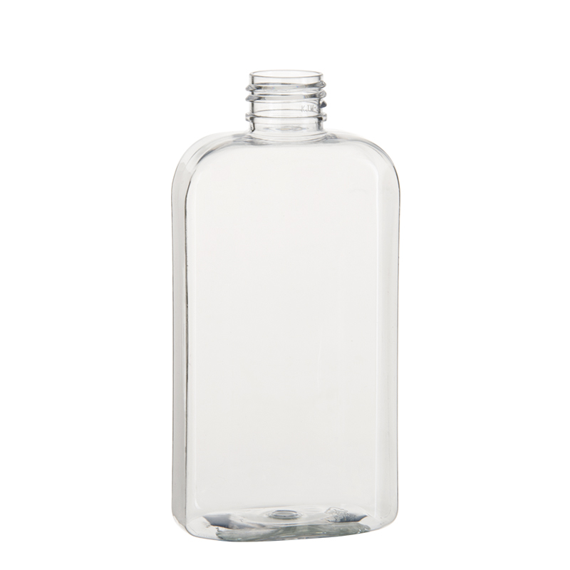 250ml 8oz Clear Plastic PET Flat Oval Bottle