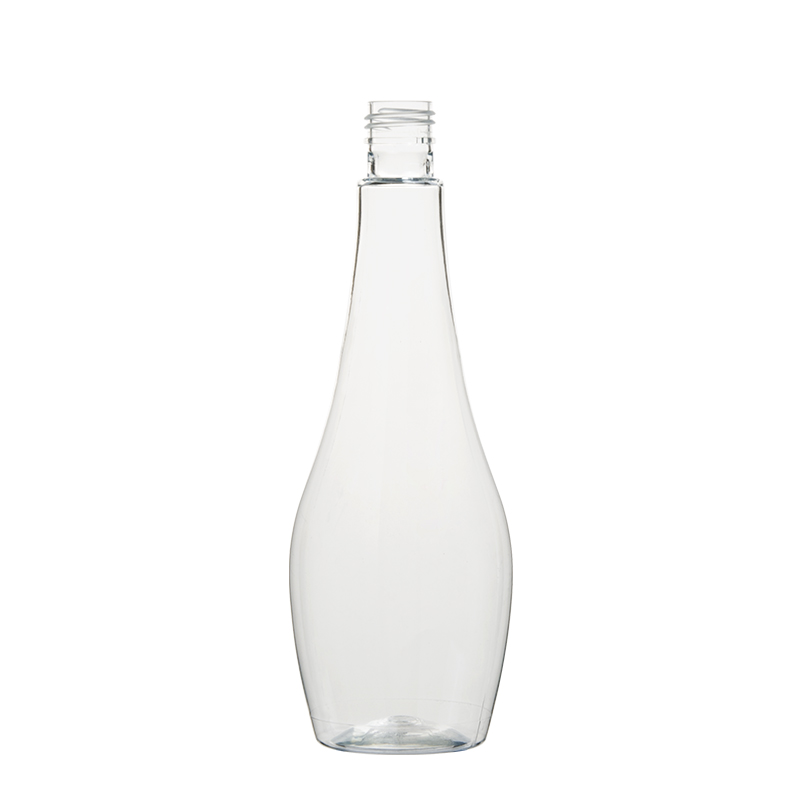 420ml 14oz Clear Plastic PET Round Bottles Decorative Shampoo and Lotion Bottles