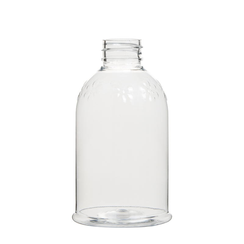 245ml 8oz Clear Plastic PET Round Bottles Decorative Shampoo and Lotion Bottles