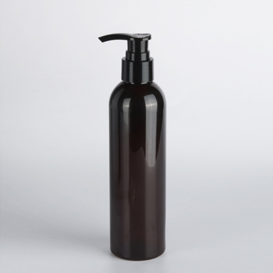 250мл янтарная бутылка для домашних животных с черным насосом