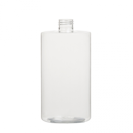 круглая бутылка с плоским плечом калибр 24 500мл косметический контейнер прозрачный ПЭТ новая бутылка