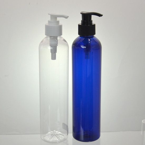 голубые прозрачные пластиковые бутылки для домашних животных 400 мл